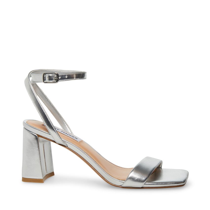 Silver Steve Madden Luxe Women\'s Heels Sandals | PH 4127GXH